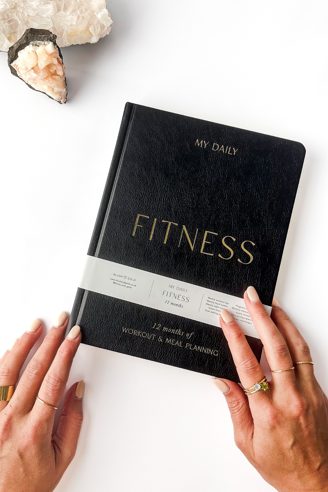 Stay on top of your fitness goals with this comprehensive planner. Track your workouts, plan your meals, and monitor your progress all in one convenient place. This Planner is from Blush and Gold and sold at Blackbird Designs.