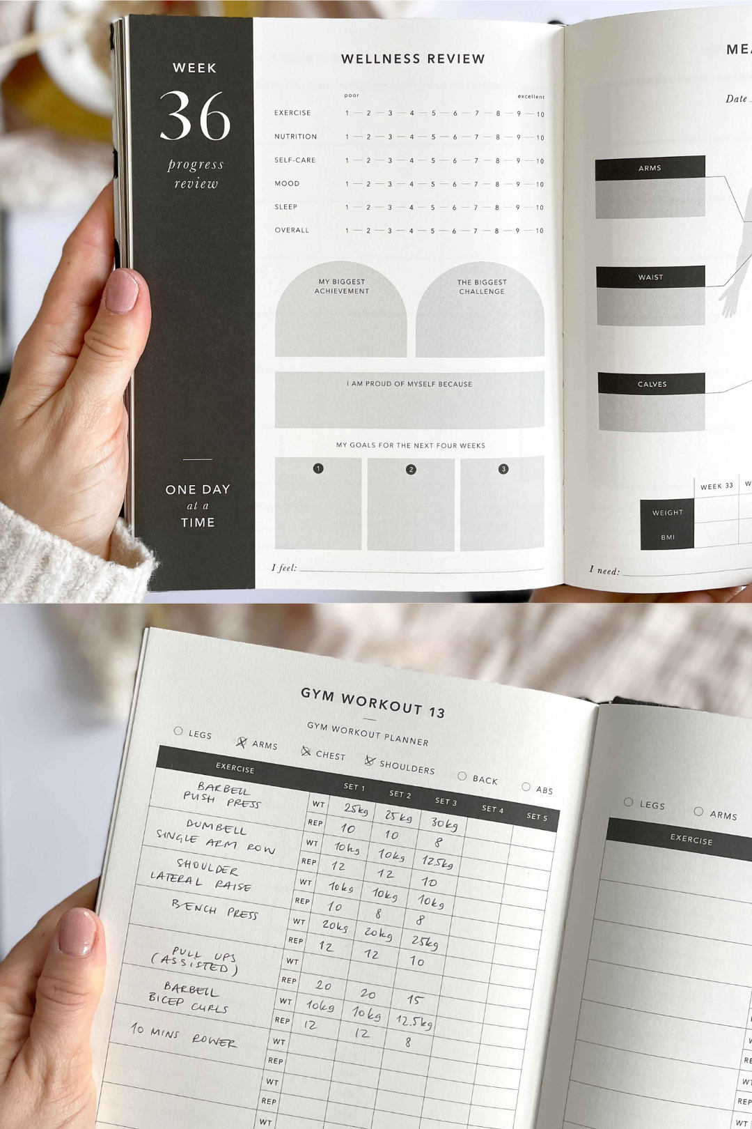 Stay on top of your fitness goals with this comprehensive planner. Track your workouts, plan your meals, and monitor your progress all in one convenient place. This Planner is from Blush and Gold and sold at Blackbird Designs.