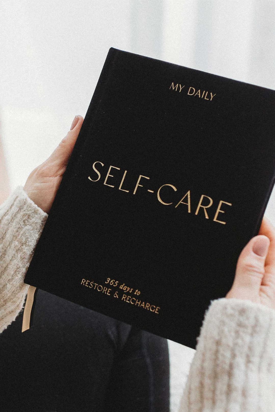 Self-care reflection journal featuring prompts for daily reflection and self-awareness, helping you nurture well-being and personal growth. This journal is sold at Blackbird Designs and made by Blush and Gold Journals.