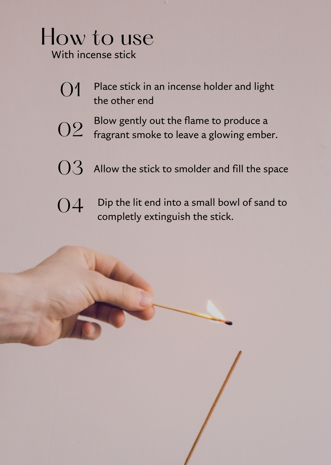 How to use our Natural Palo Santo incense sticks for space cleansing, grounding, and promoting inner peace.