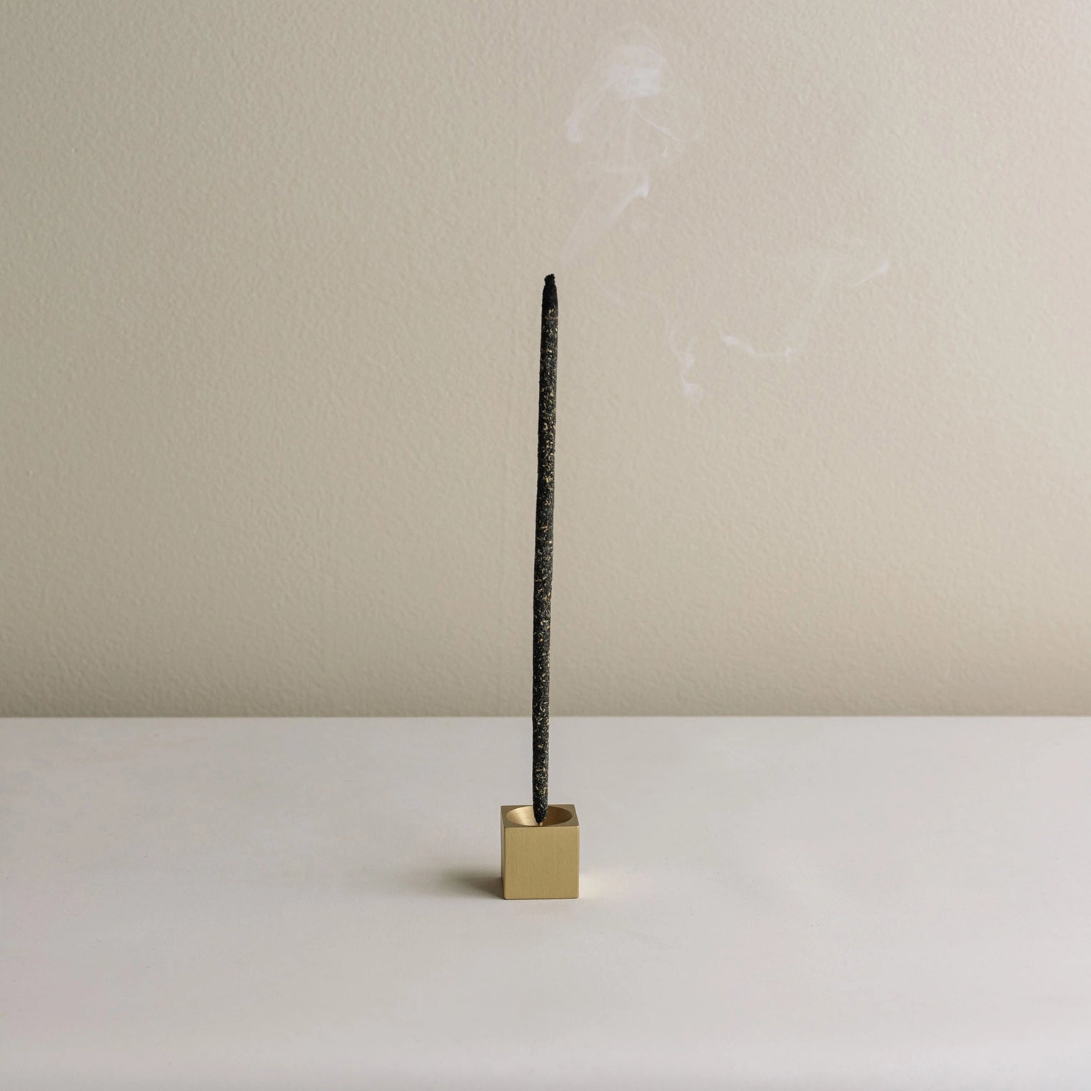 Simple Cubic Brass Incense Holder