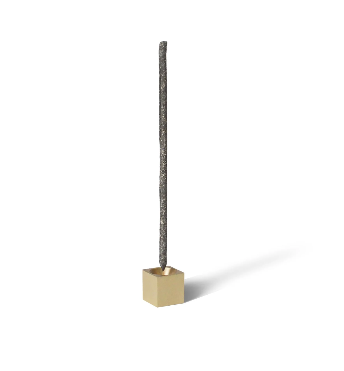 Simple Cubic Brass Incense Holder