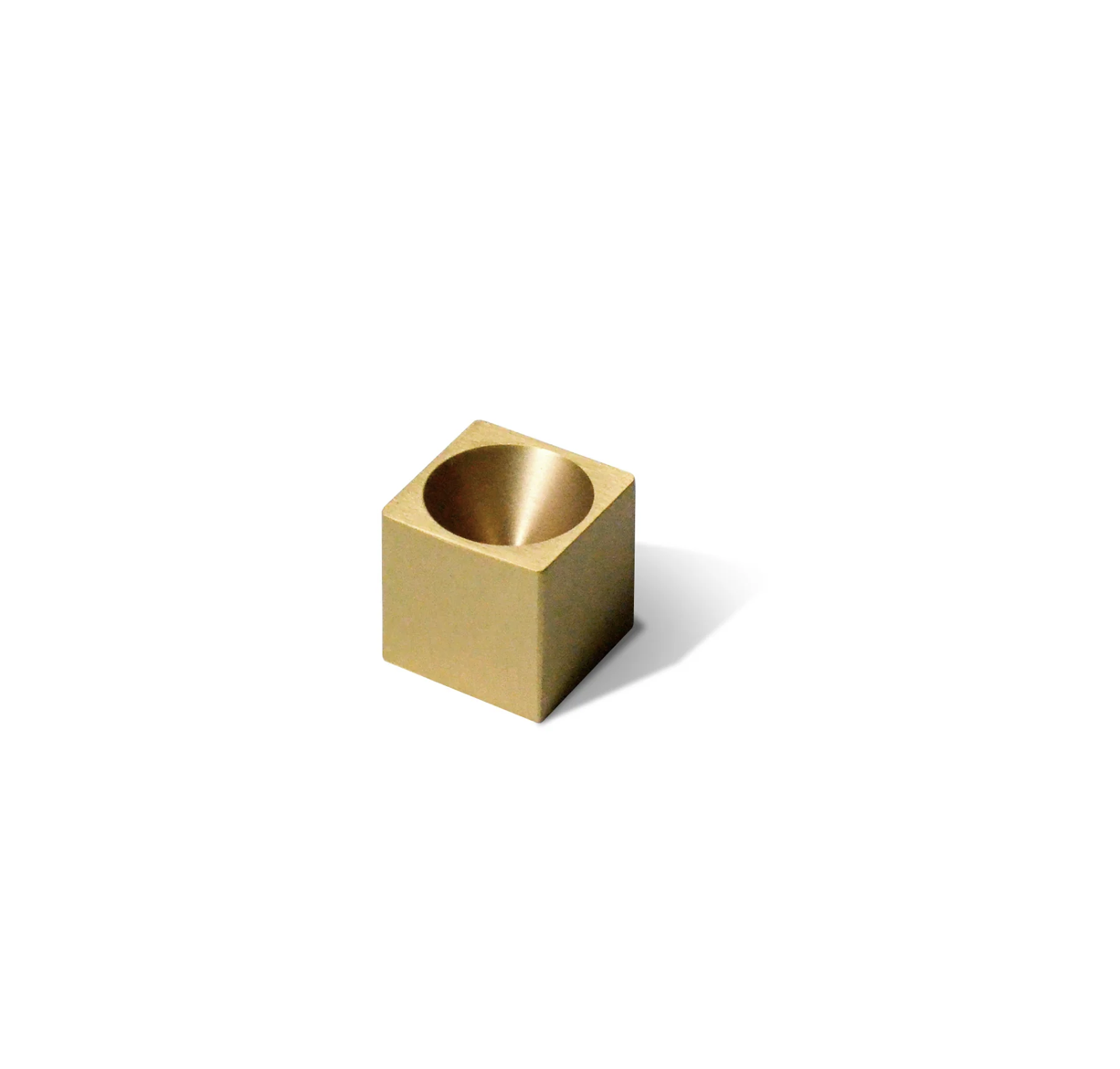 Simple Cubic Brass Incense Holder