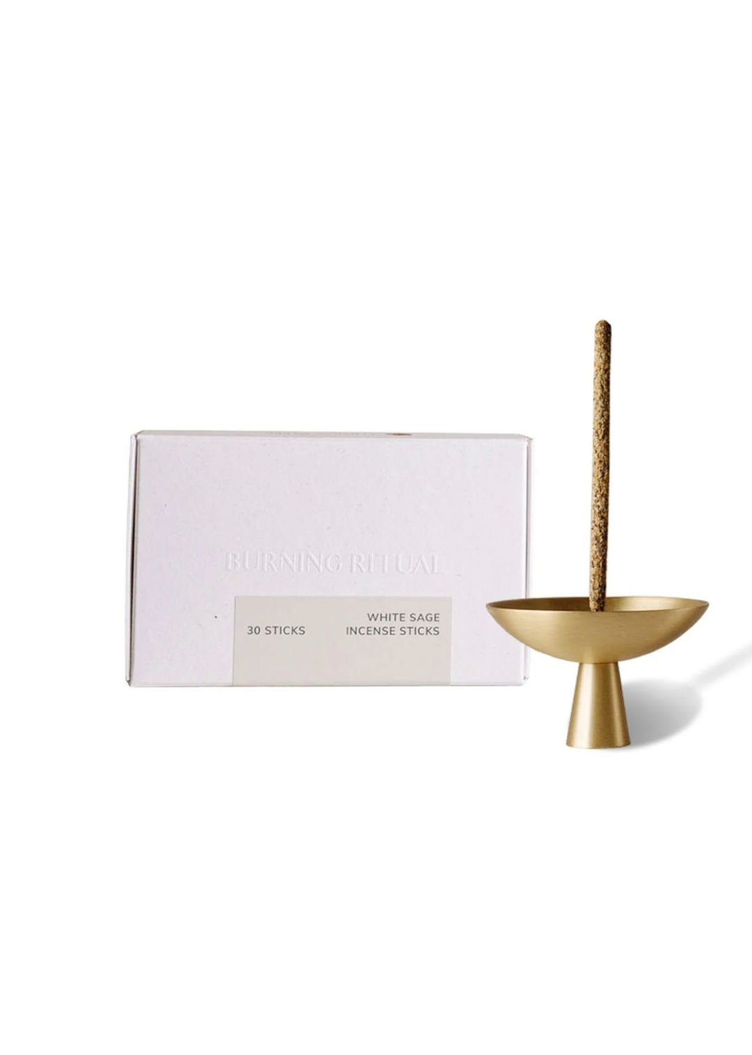 White Sage hand-rolled mini incense sticks set of 30 for energy cleansing and purification.
