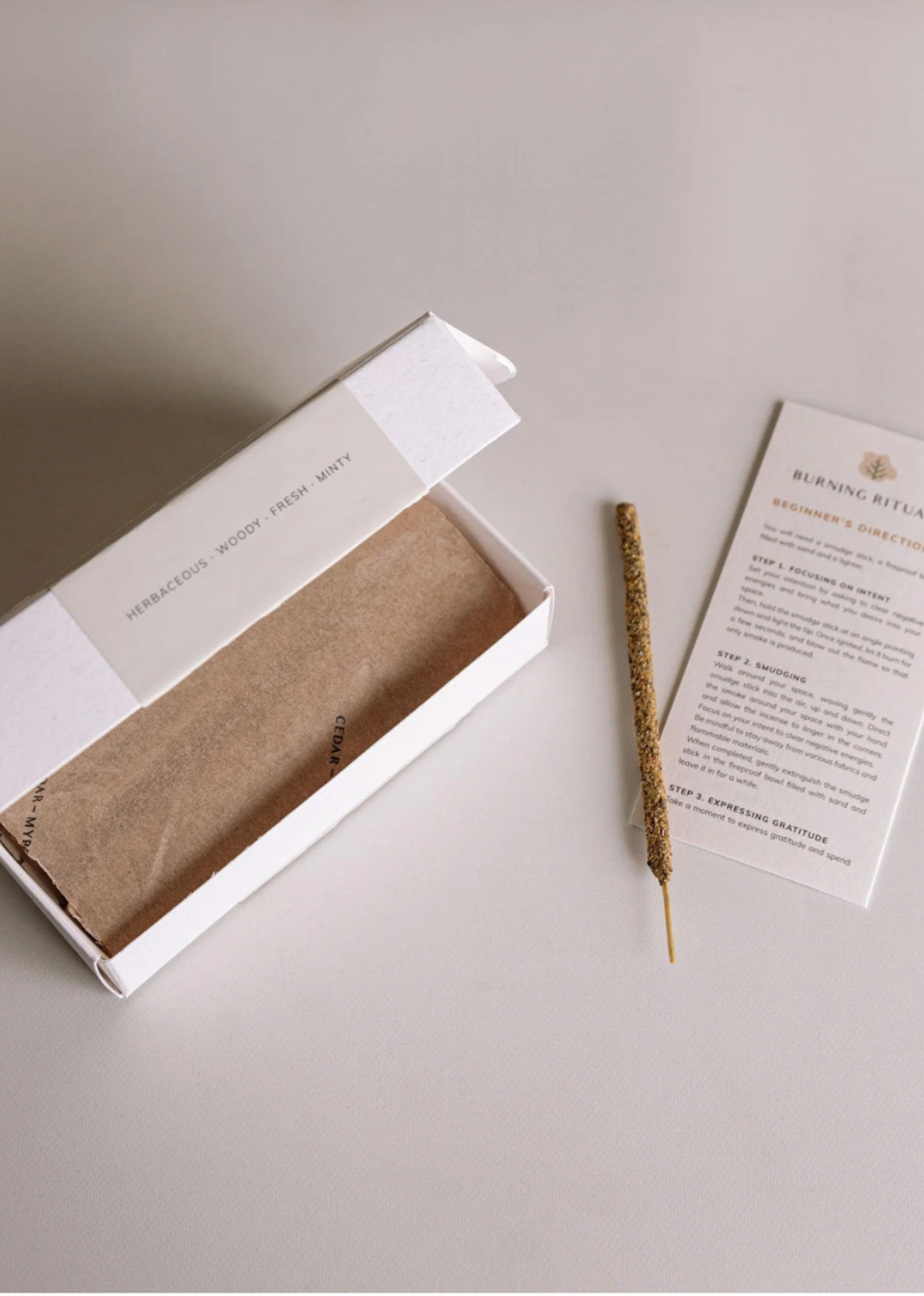 High-quality White Sage incense sticks for clearing negative energy and restoring balance.