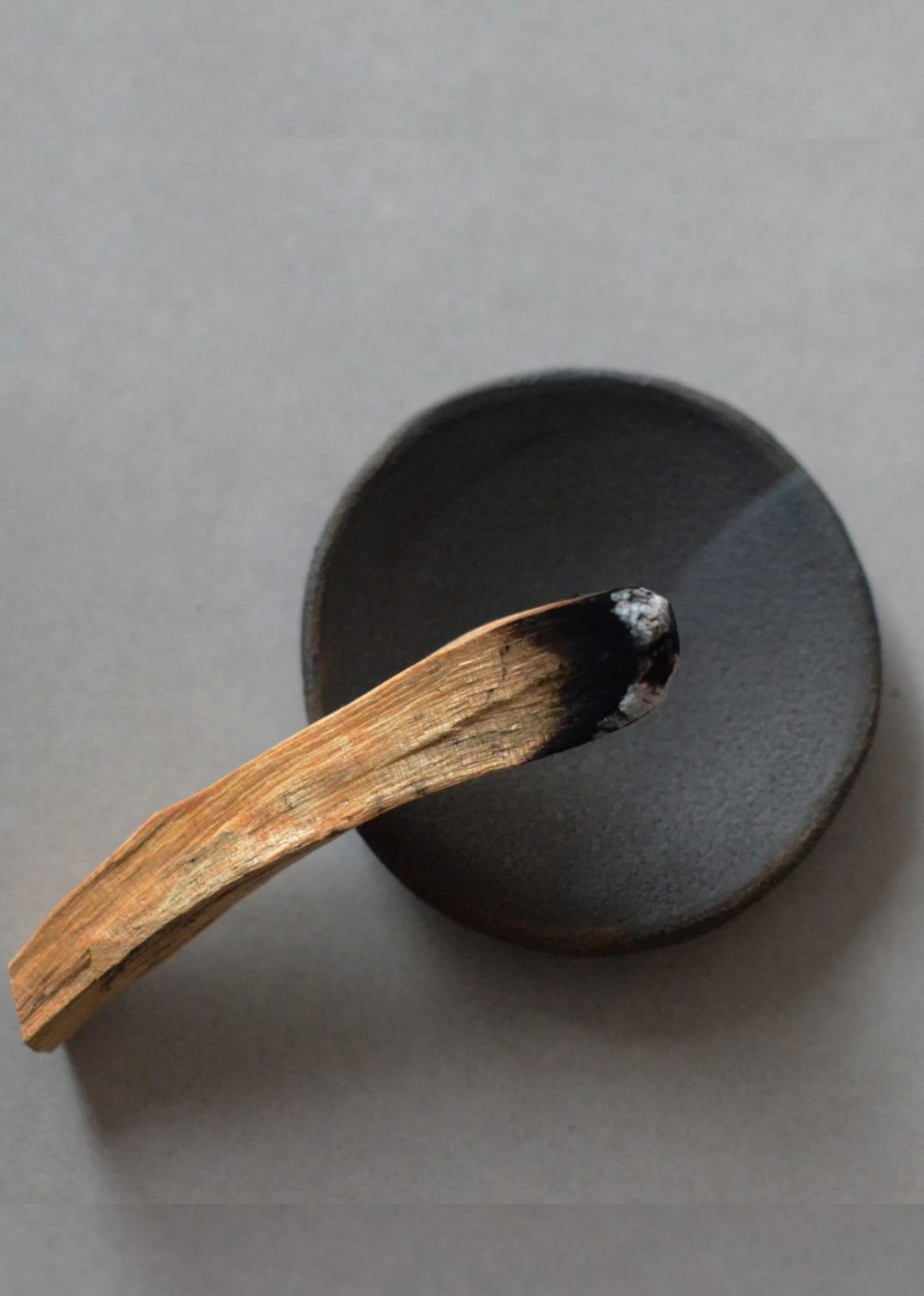 Black Raw Clay Incense Plate