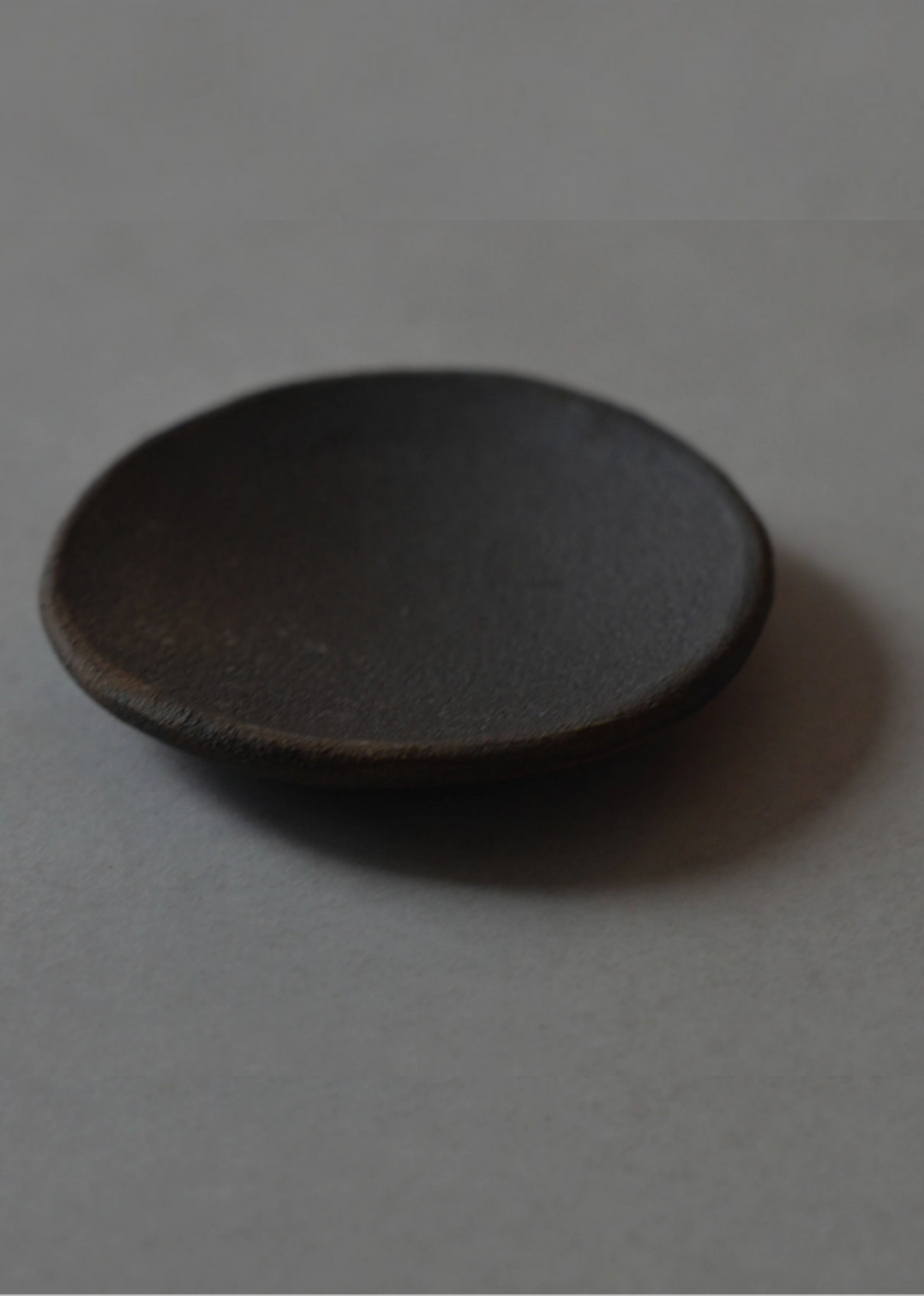 Black Raw Clay Incense Plate