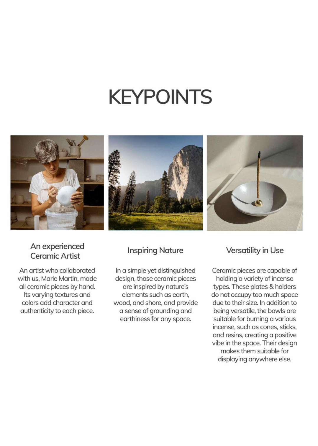 Black Raw Clay Incense Plate