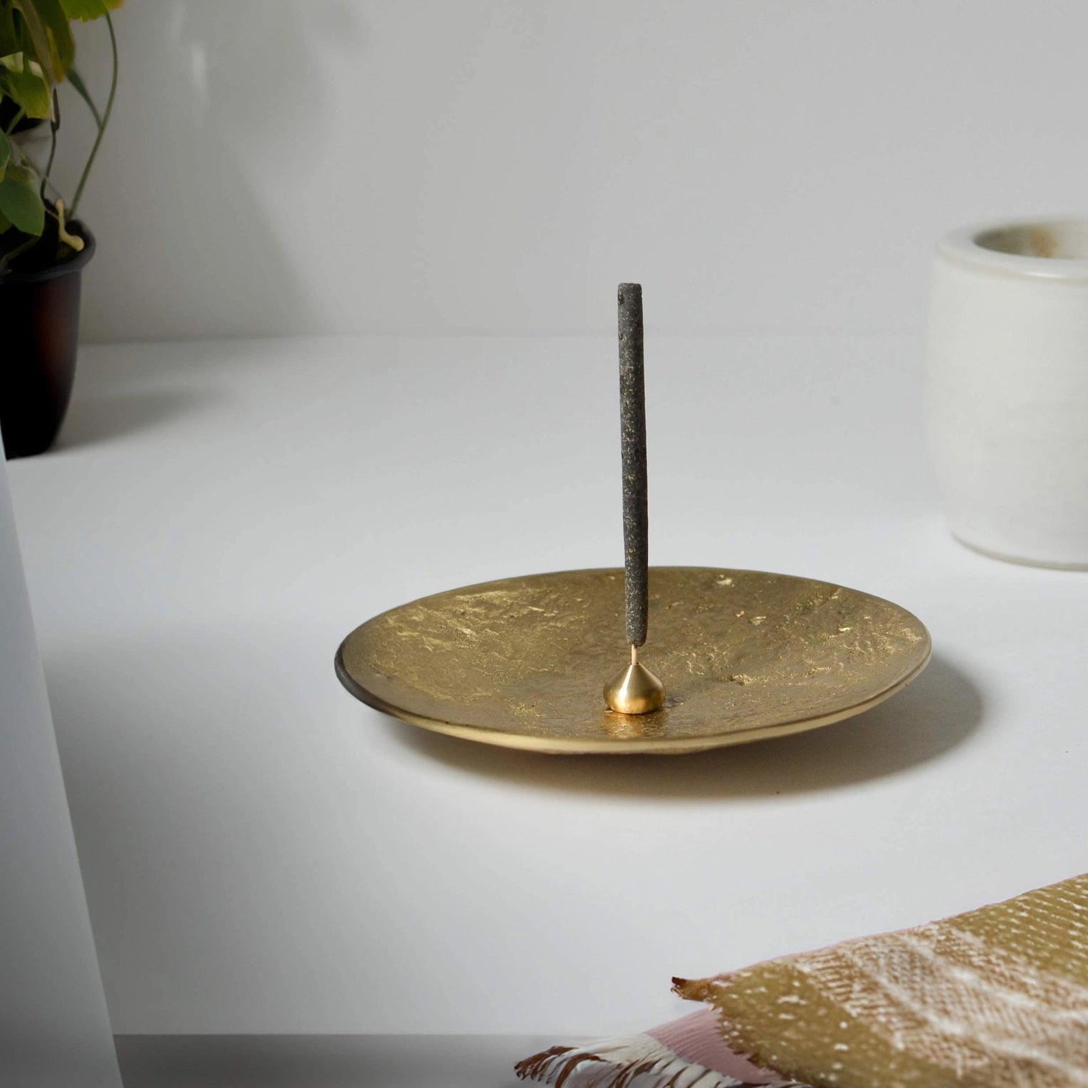 Luna Brass Incense Tray