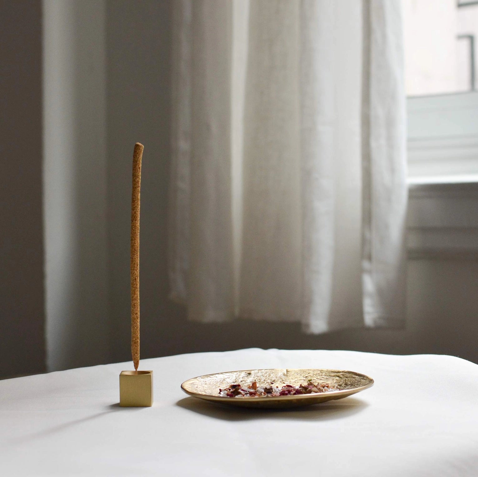 Luna Brass Incense Tray