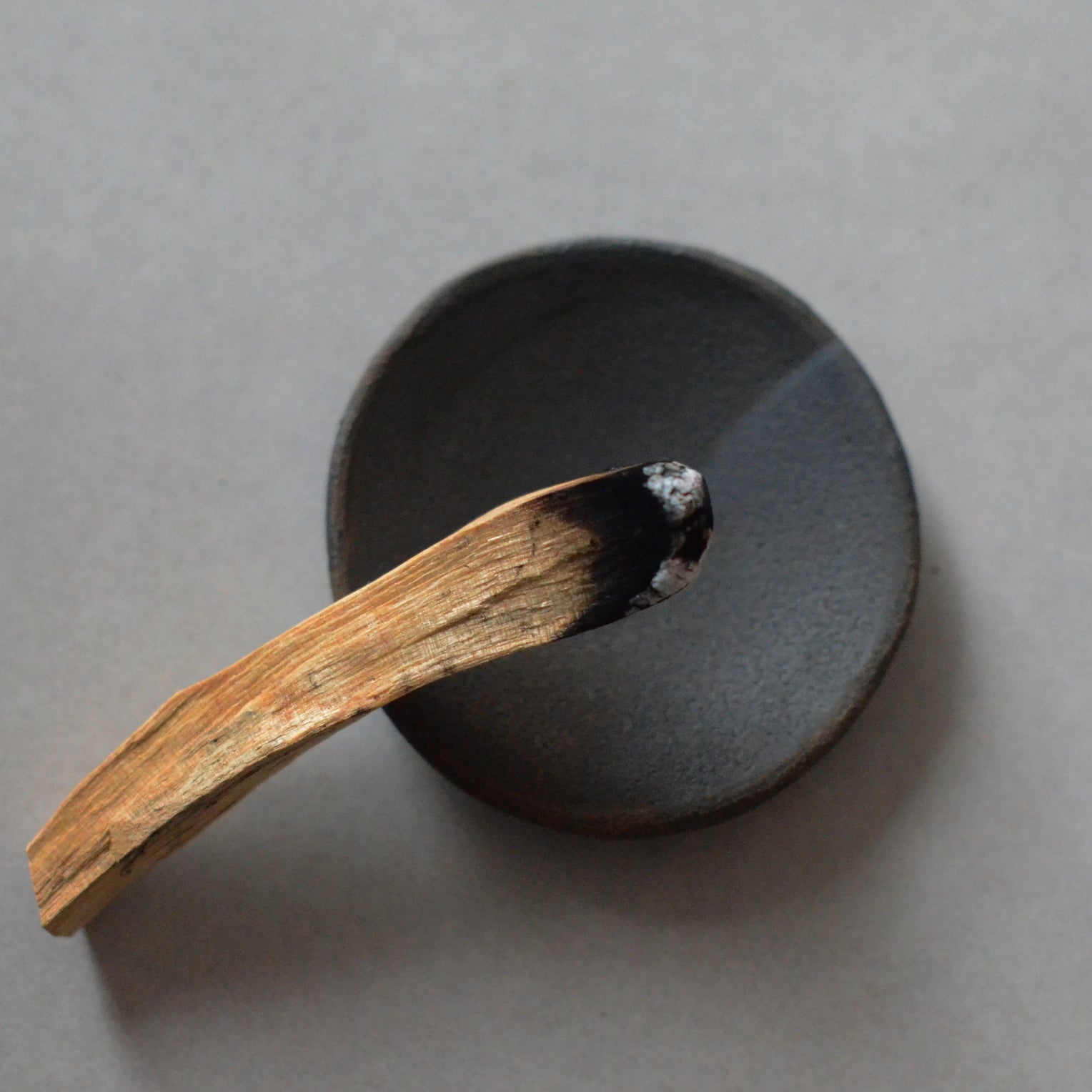 Black Raw Clay Incense Plate