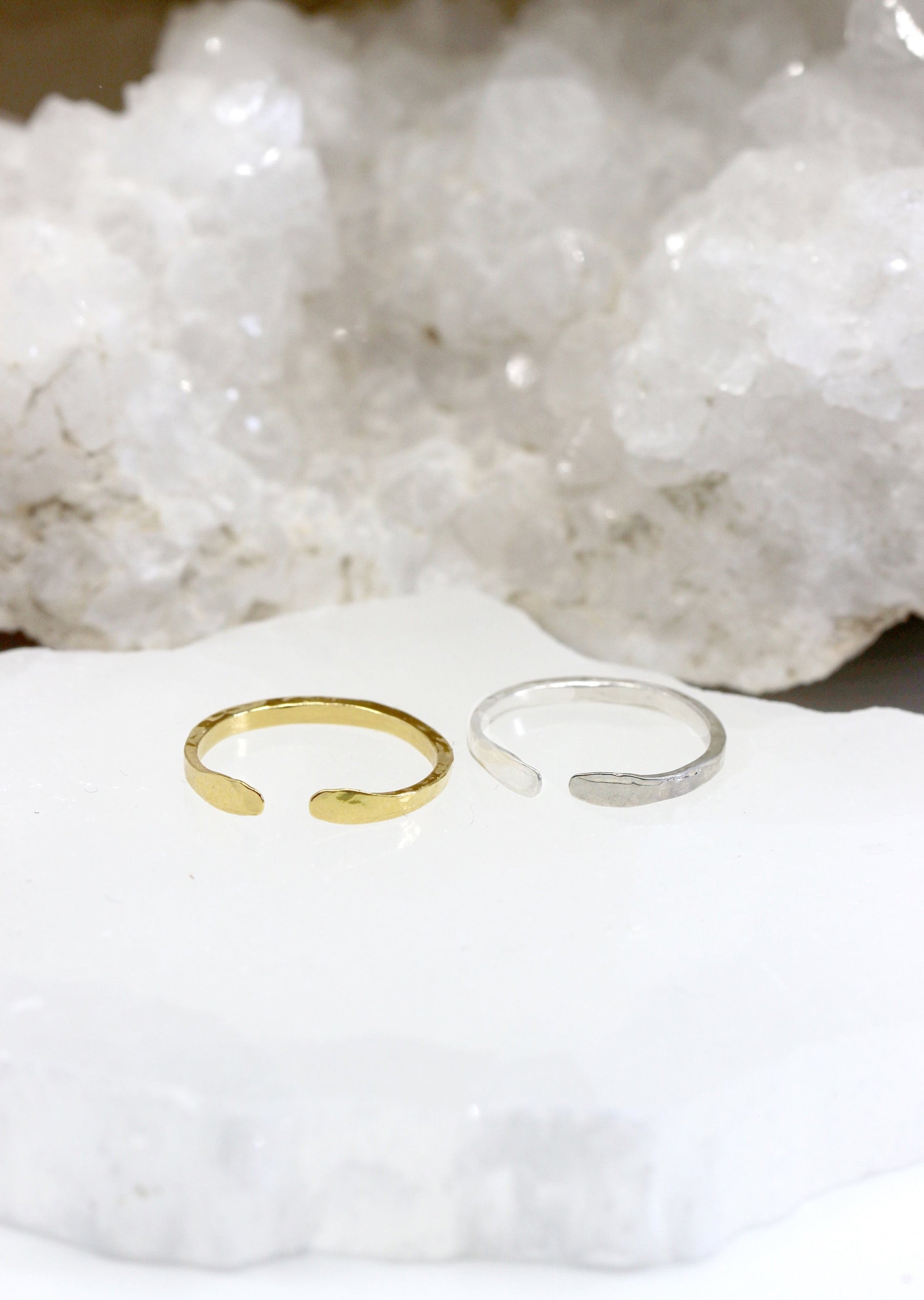 Adjustable Hammered Ring - A versatile and stylish accessory that combines timeless design with adjustable comfort. Handcrafted with precision, this ring features a hammered texture for a unique and elegant look. Available in various sizes and metals, including Gold, Gold Vermeil, and Sterling Silver, it's the perfect choice for those who value both style and flexibility in their jewelry collection. This ring is handmade by Blackbird Jewelry.