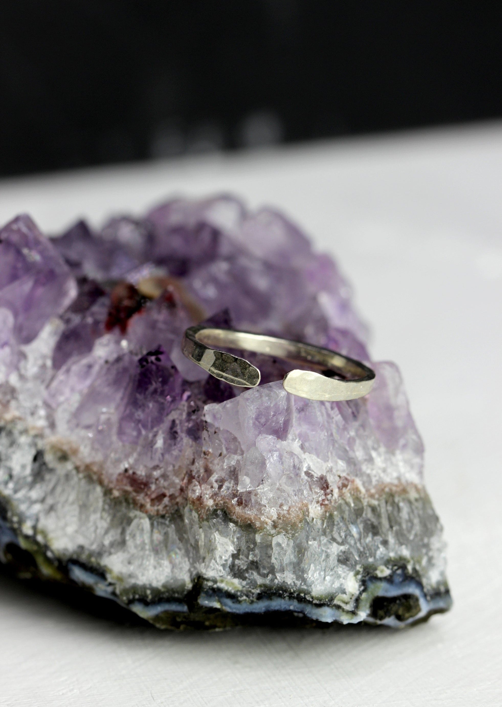 Adjustable Hammered Ring - A versatile and stylish accessory that combines timeless design with adjustable comfort. Handcrafted with precision, this ring features a hammered texture for a unique and elegant look. Available in various sizes and metals, including Gold, Gold Vermeil, and Sterling Silver, it's the perfect choice for those who value both style and flexibility in their jewelry collection. This ring is handmade by Blackbird Jewelry.