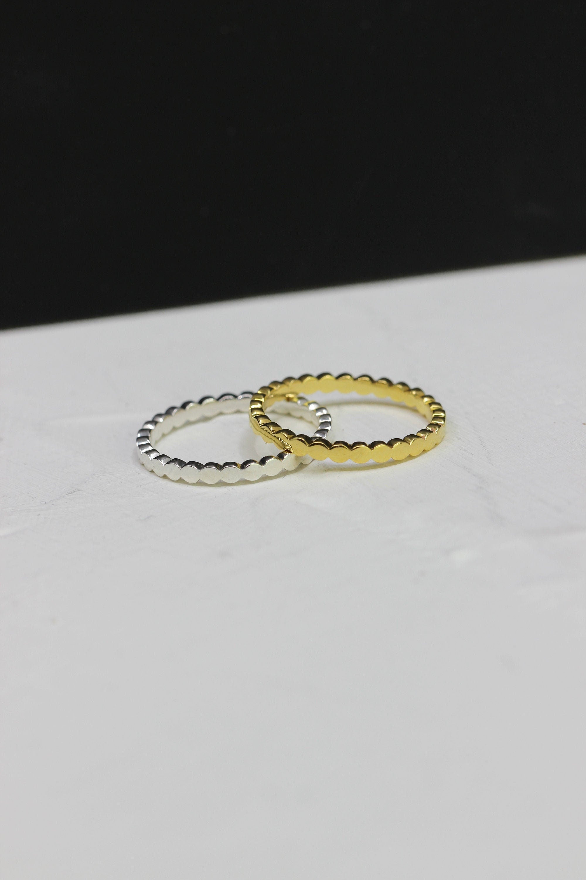 Stackable Flattened Bead Ring