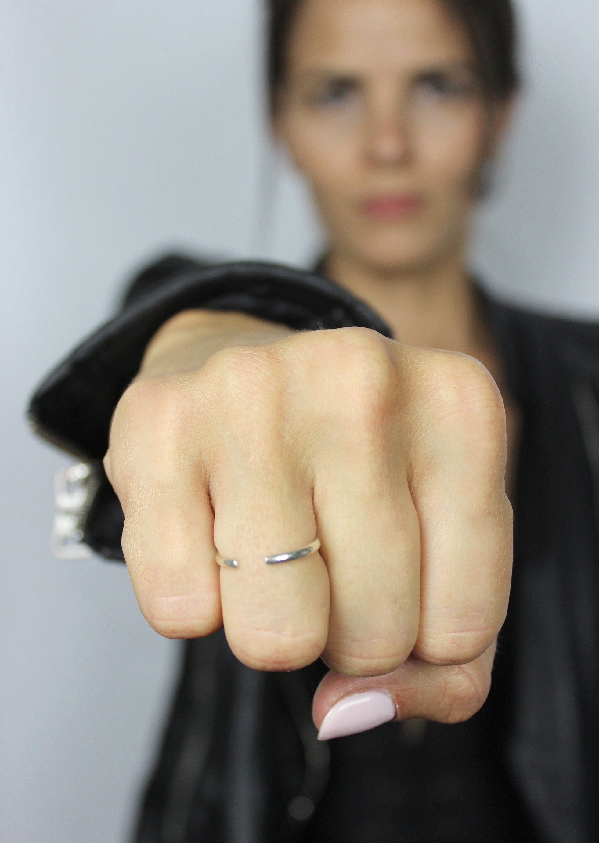 Adjustable Simple Band Ring - A minimalist yet versatile ring that offers both style and comfort. Its adjustable design ensures a perfect fit for any finger size, while the simple band adds a touch of elegance to any outfit. Available in a variety of metals, including Gold, Gold Vermeil, and Sterling Silver, this timeless piece is a must-have for your jewelry collection. This ring is handmade by Blackbird Jewelry.