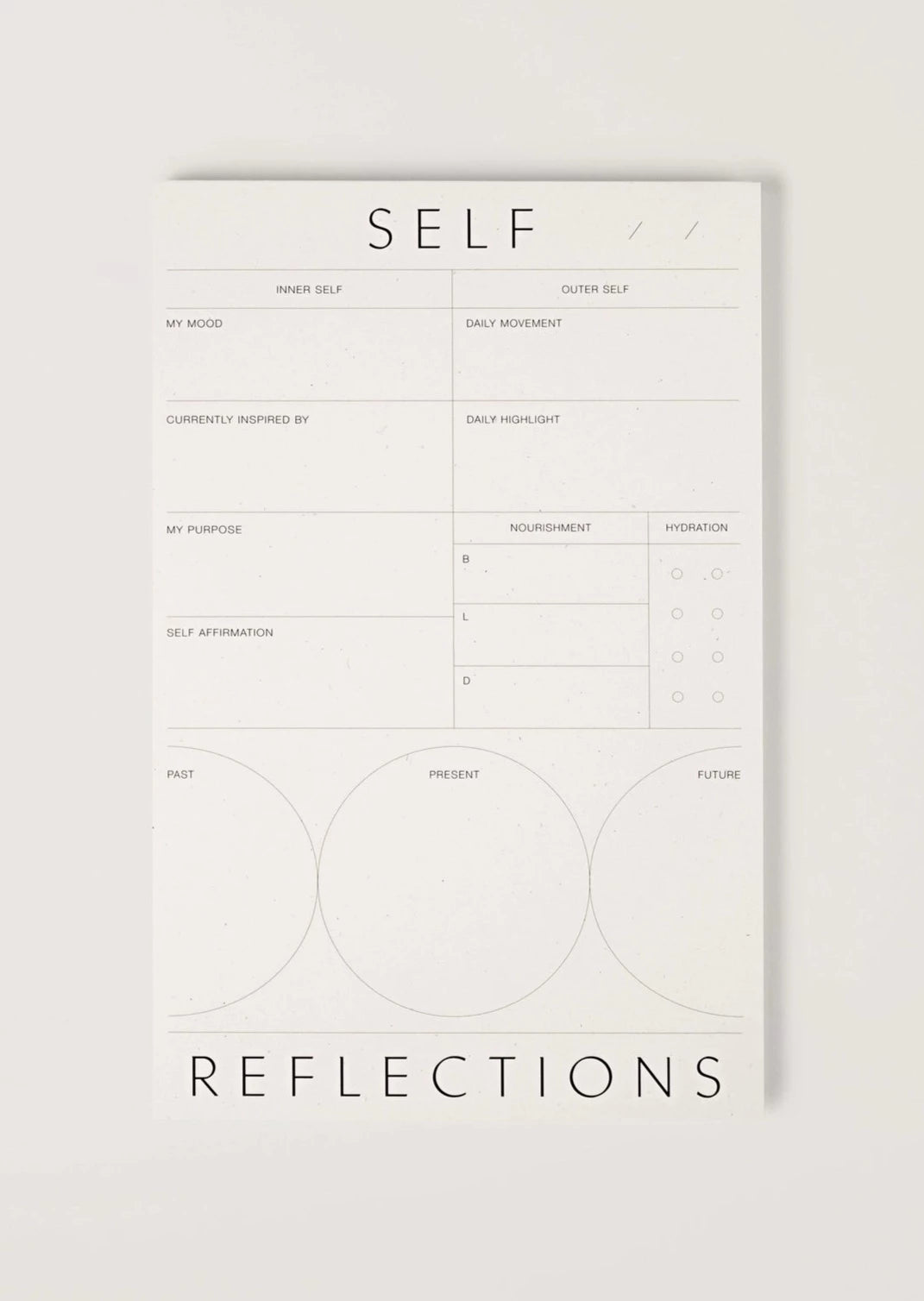 Self Reflection Mood & Movement Tracker Pad | Blackbird | For Reflection