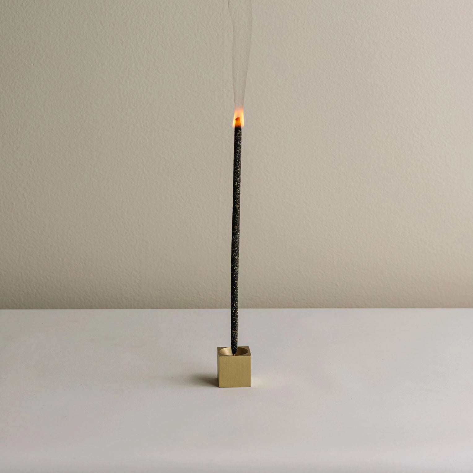 Simple Cubic Brass Incense Holder