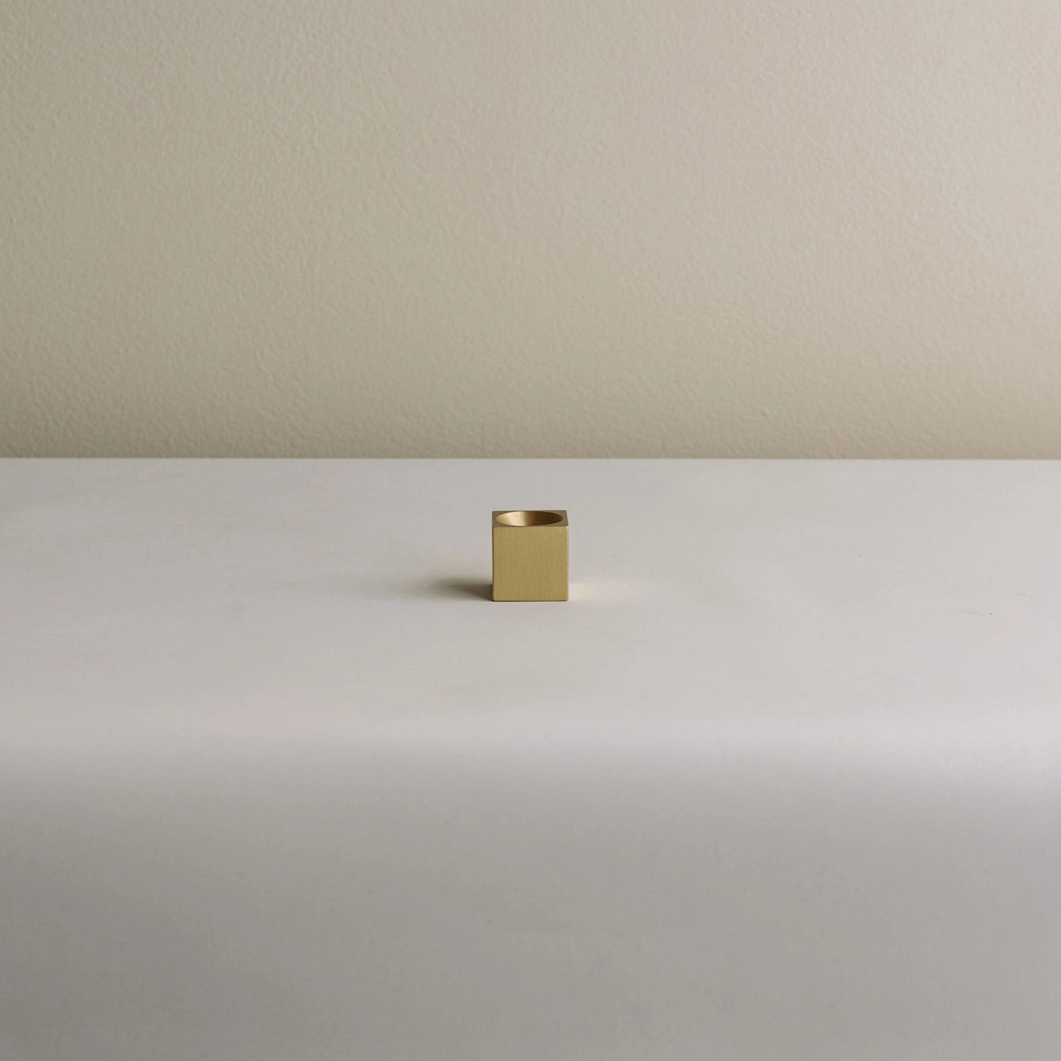 Simple Cubic Brass Incense Holder