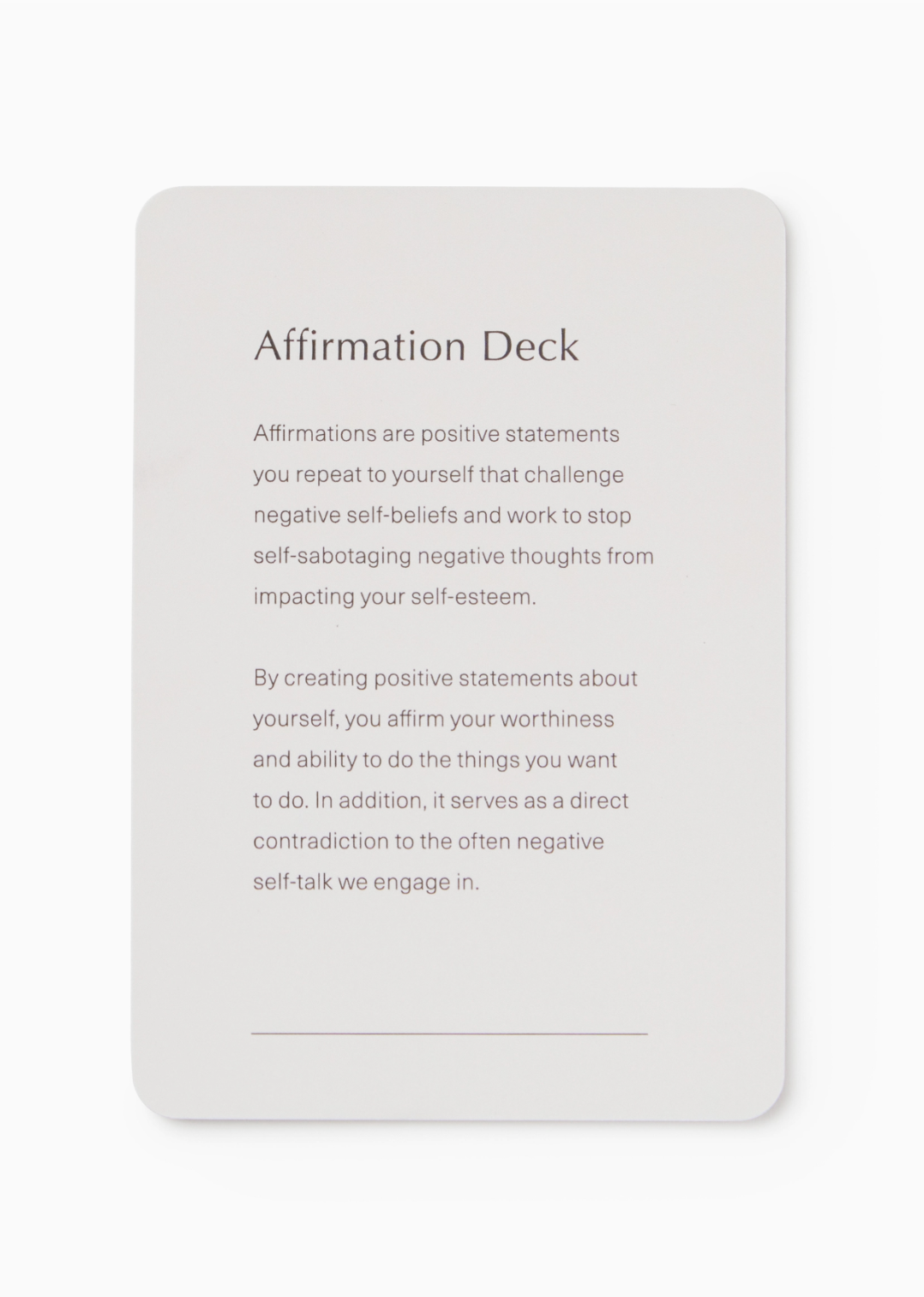 Affirmation Card Deck