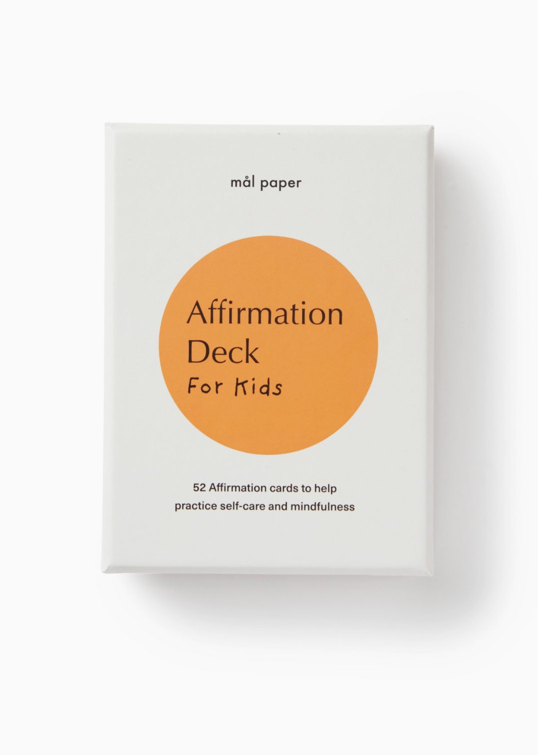 Photo of our Kids' affirmation card deck with uplifting and confidence-boosting messages.