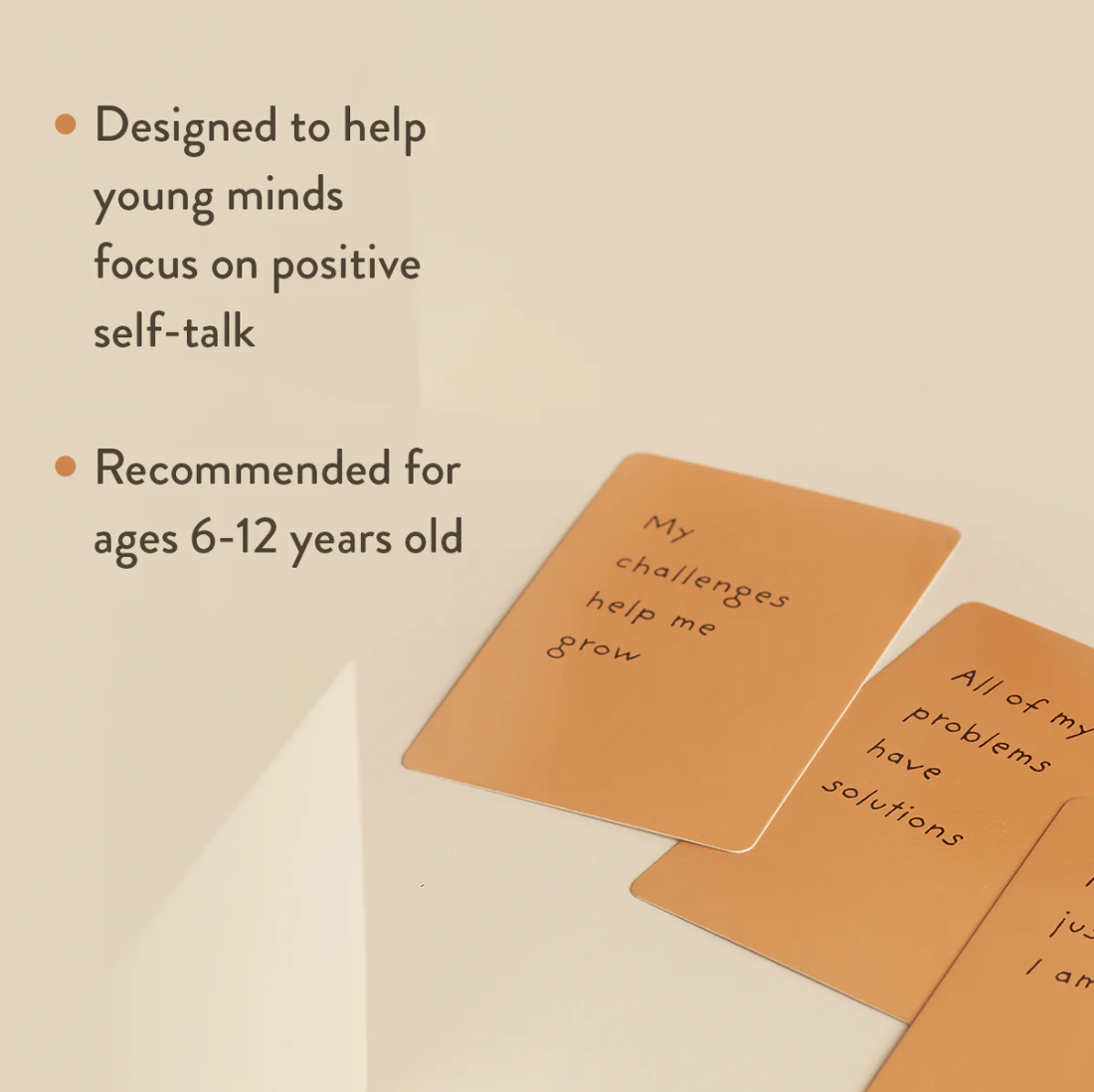 Mindful habits card deck for kids, featuring inspiring and encouraging messages from Blackbird Designs.