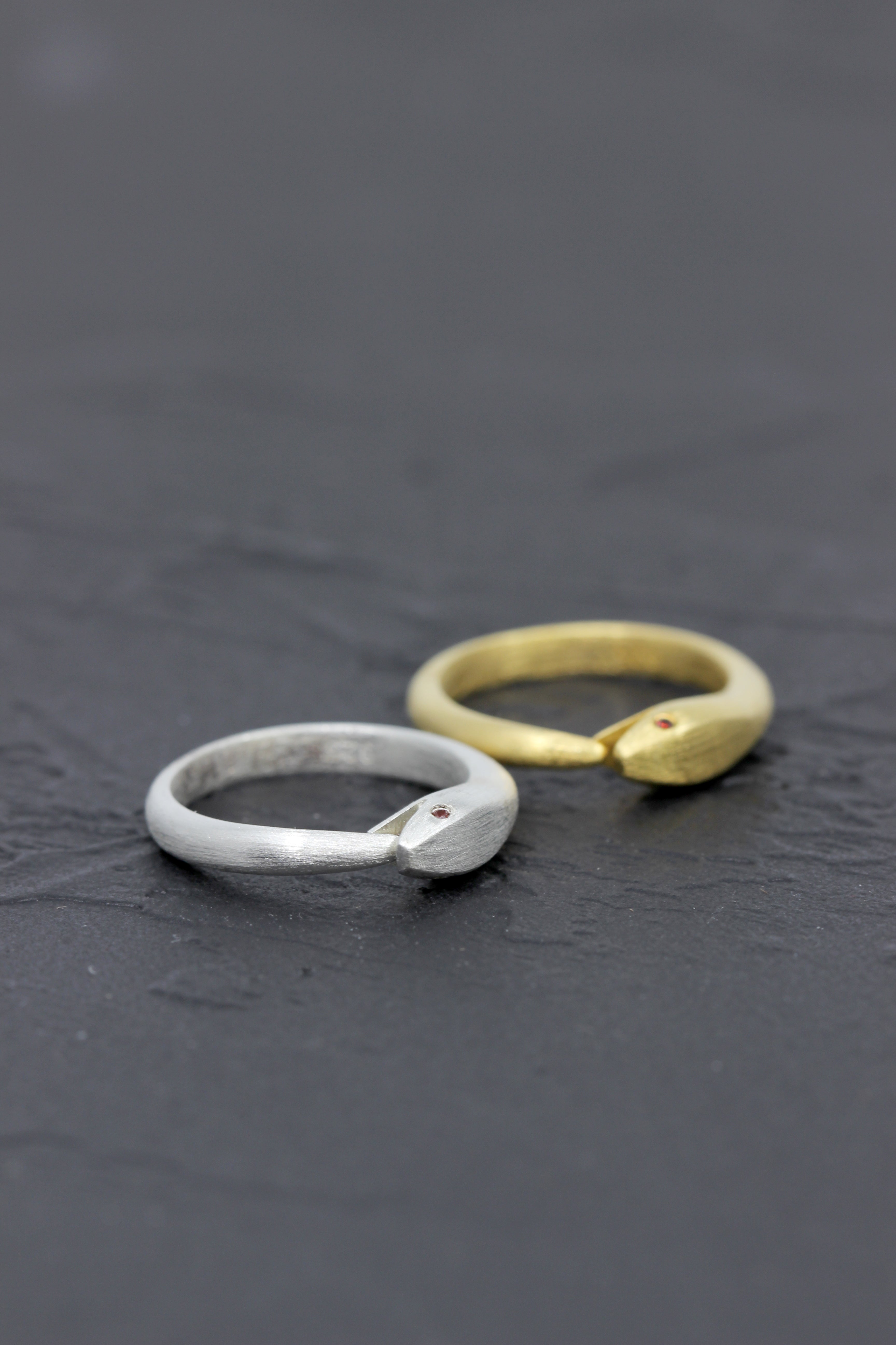 Elegant Ouroboros snake ring in gold, designed for symbolic and statement jewelry lovers.