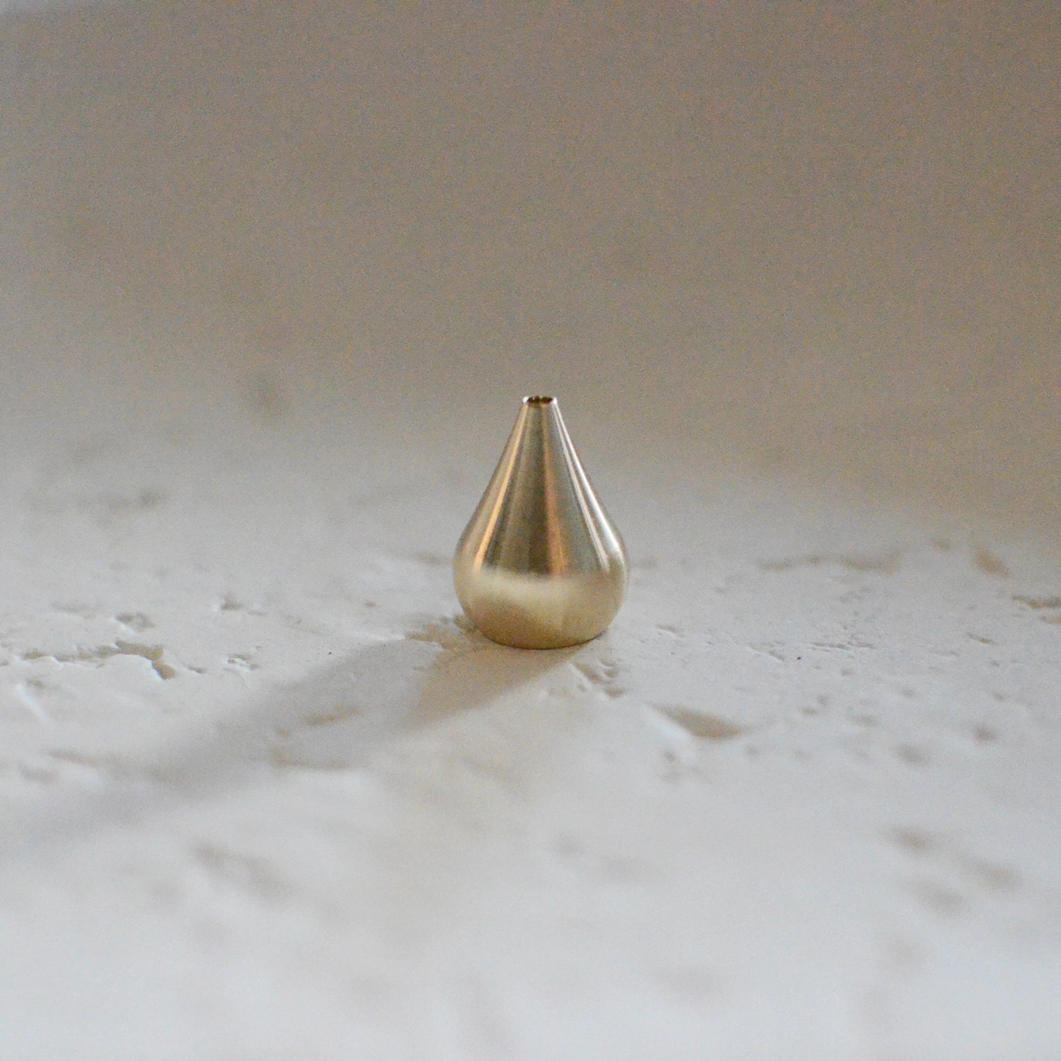 Tall Waterdrop Brass Incense Holder